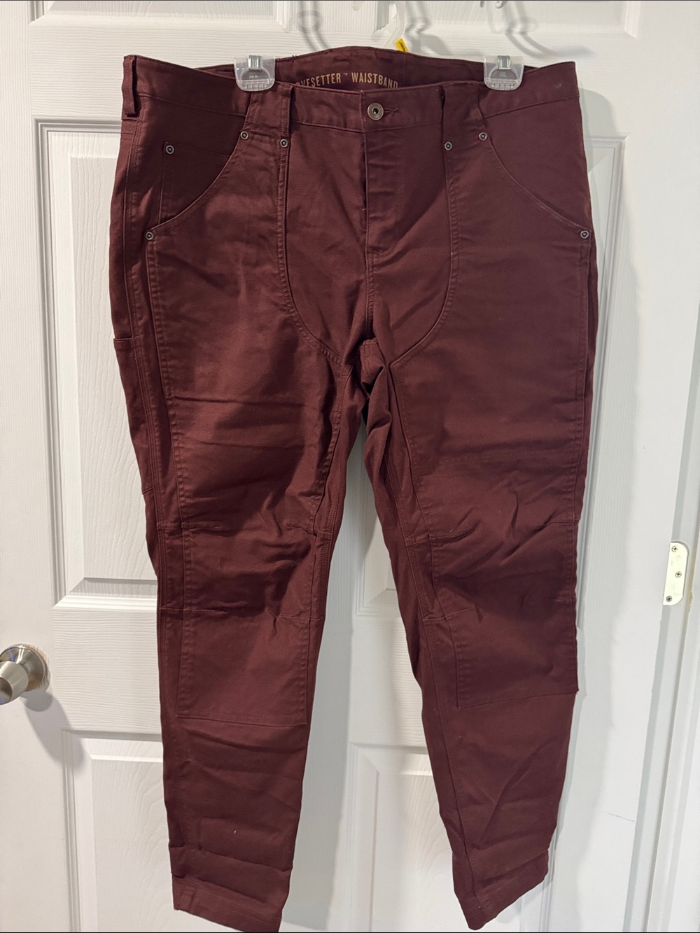 Duluth Trading Co Straight-Leg Pants in Burgundy